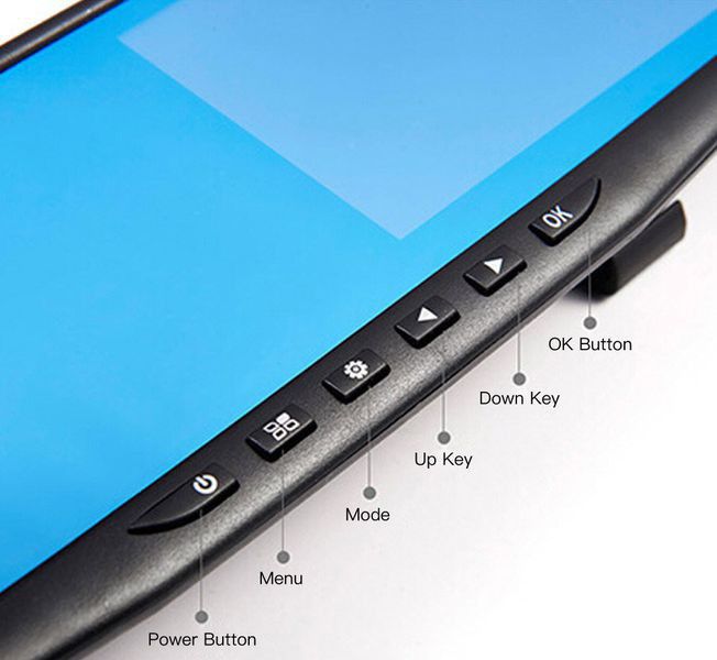 Rearview Mirror Dual Channel DVR Camera Recorder Dash Cam