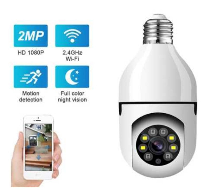 2MP E27 Bulb Security Surveillance IP Camera