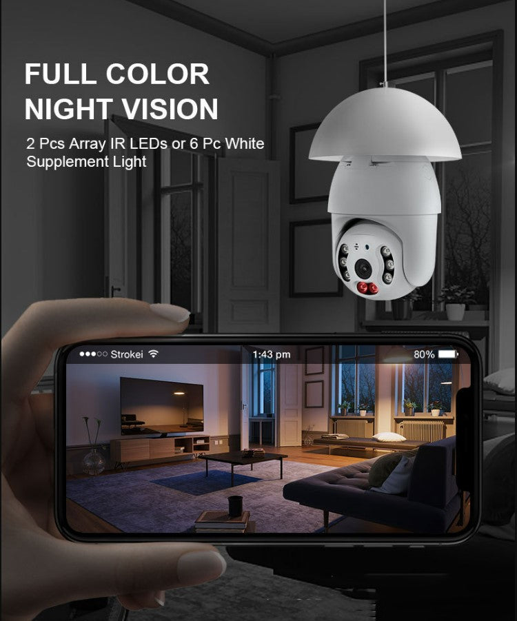 3mp Tuya Smart Wide Wifi Indoor Lamp Head Surveillance Camera