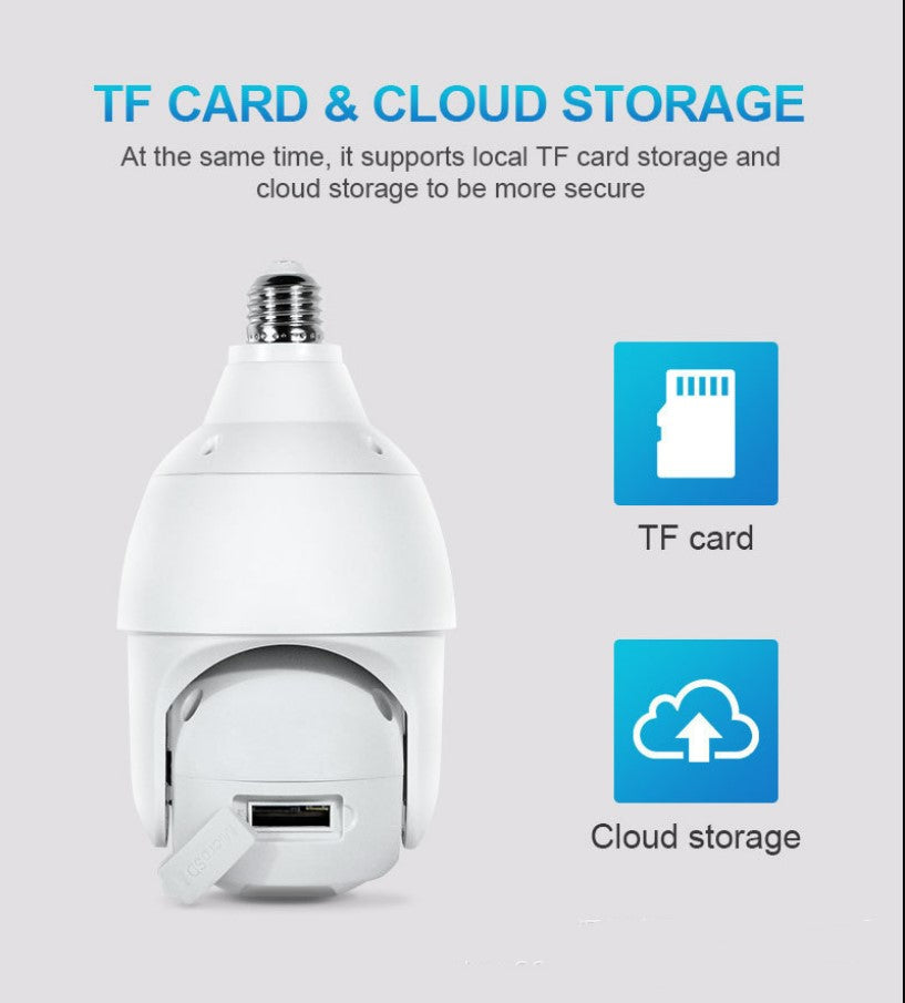 3mp Tuya Smart Wide Wifi Indoor Lamp Head Surveillance Camera