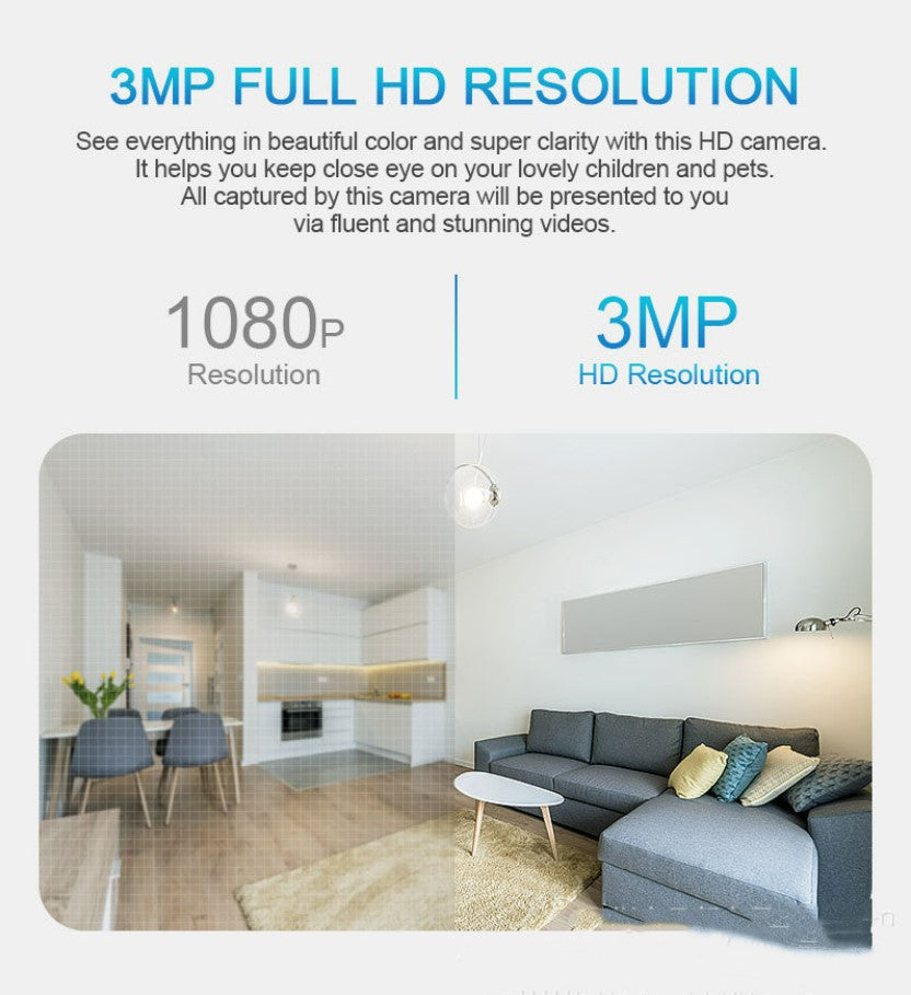 3mp Tuya Smart Wide Wifi Indoor Lamp Head Surveillance Camera