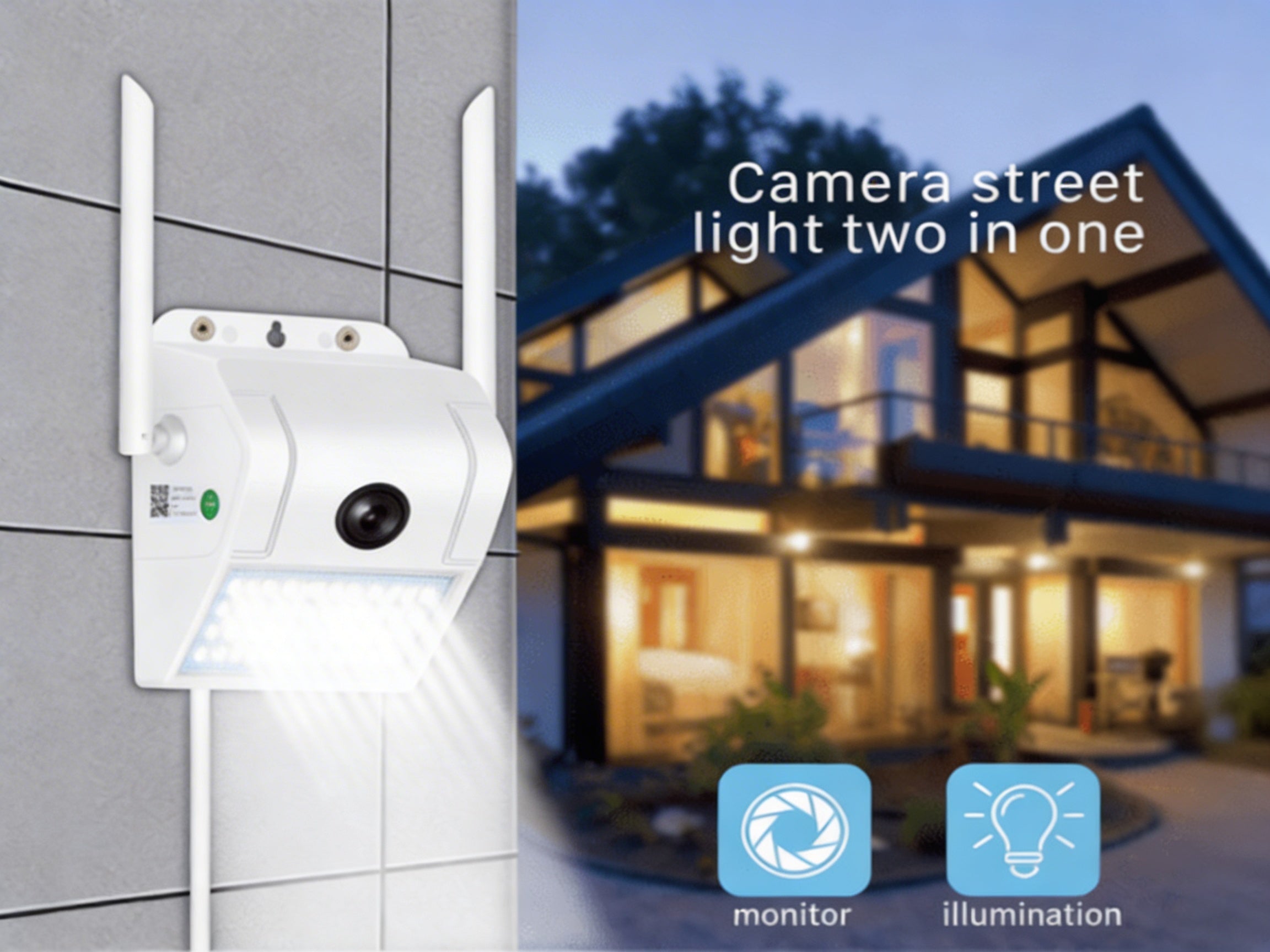 1080P WiFi IP Camera Wall Lamp