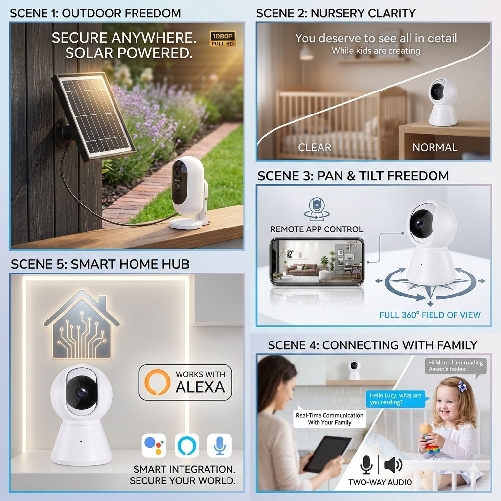1080P HD Wifi Security Camera Wireless IP Camera Smart Home Camera